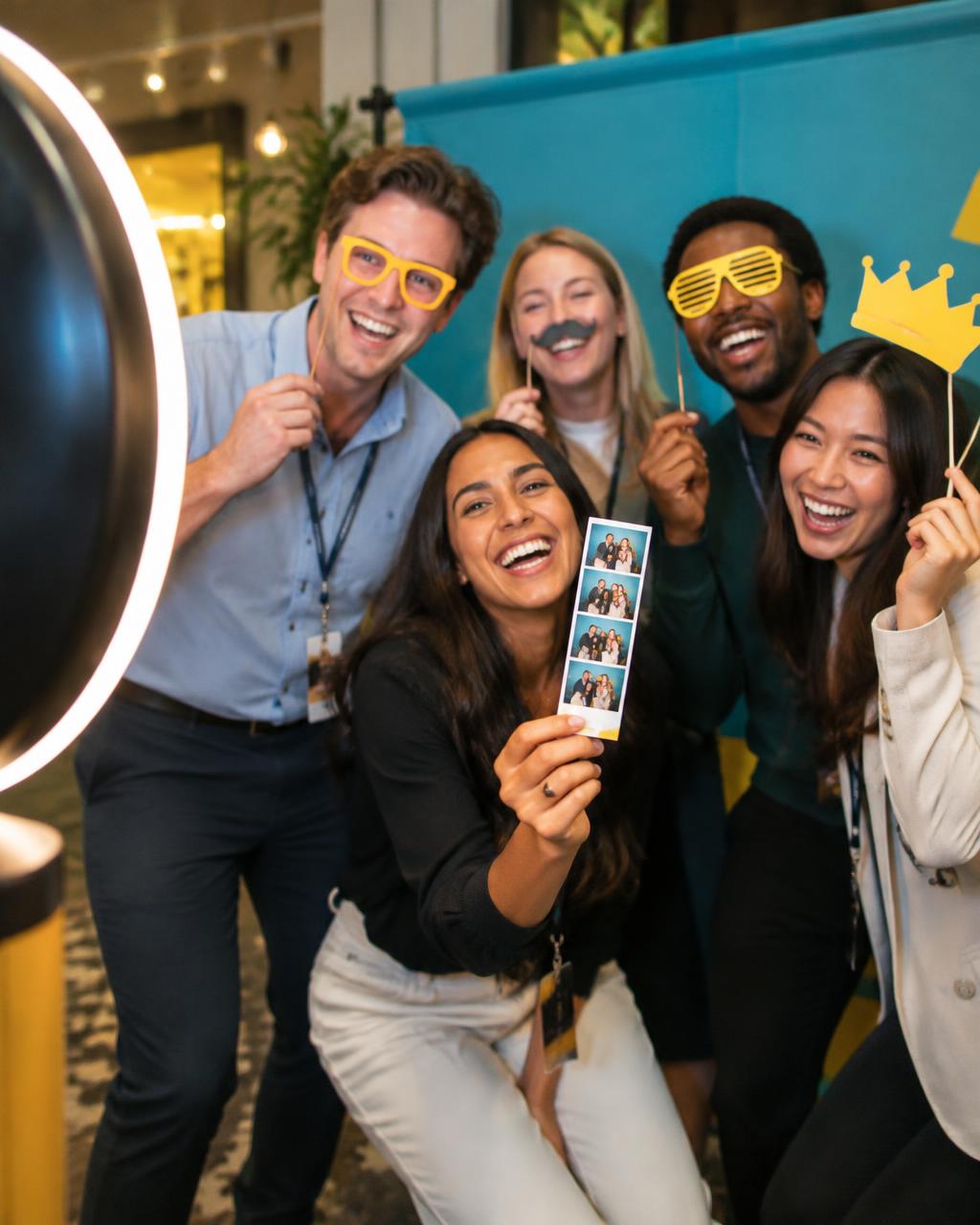Fotobox-Moment auf der Feier